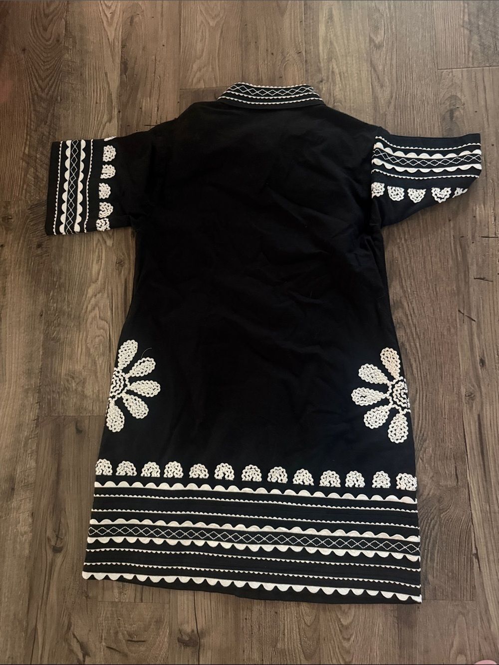Sea New York Black Ryleigh Ric Rac Short Sleeve Button Up Dress - Picture 5 of 5